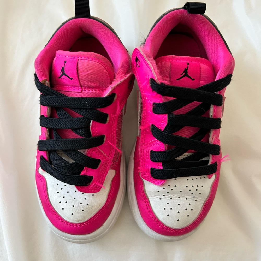 Jordan Kids' Hot Pink and White Sneakers